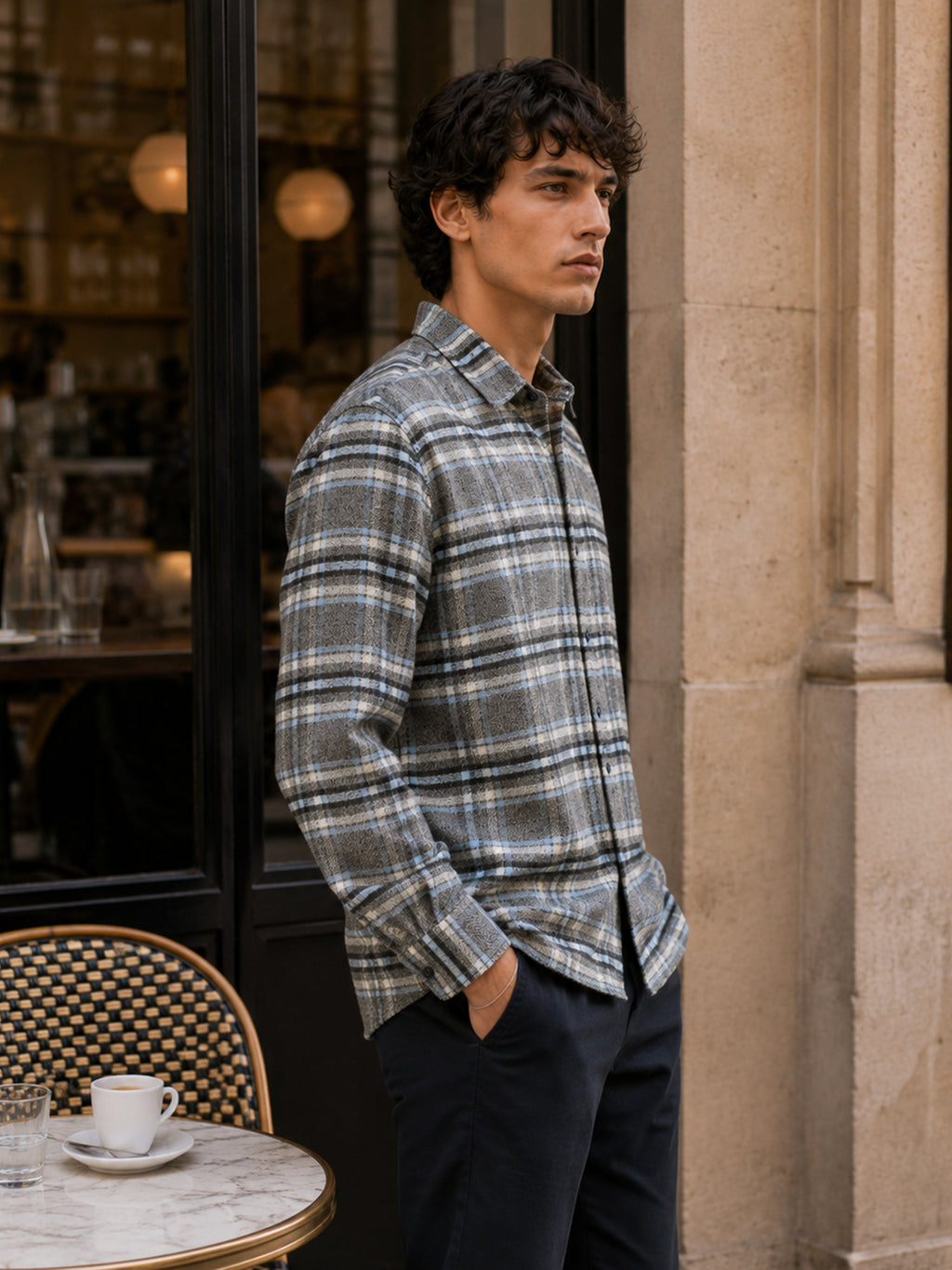 CAHOOT Men's Charcoal Checked Shirt - view 2