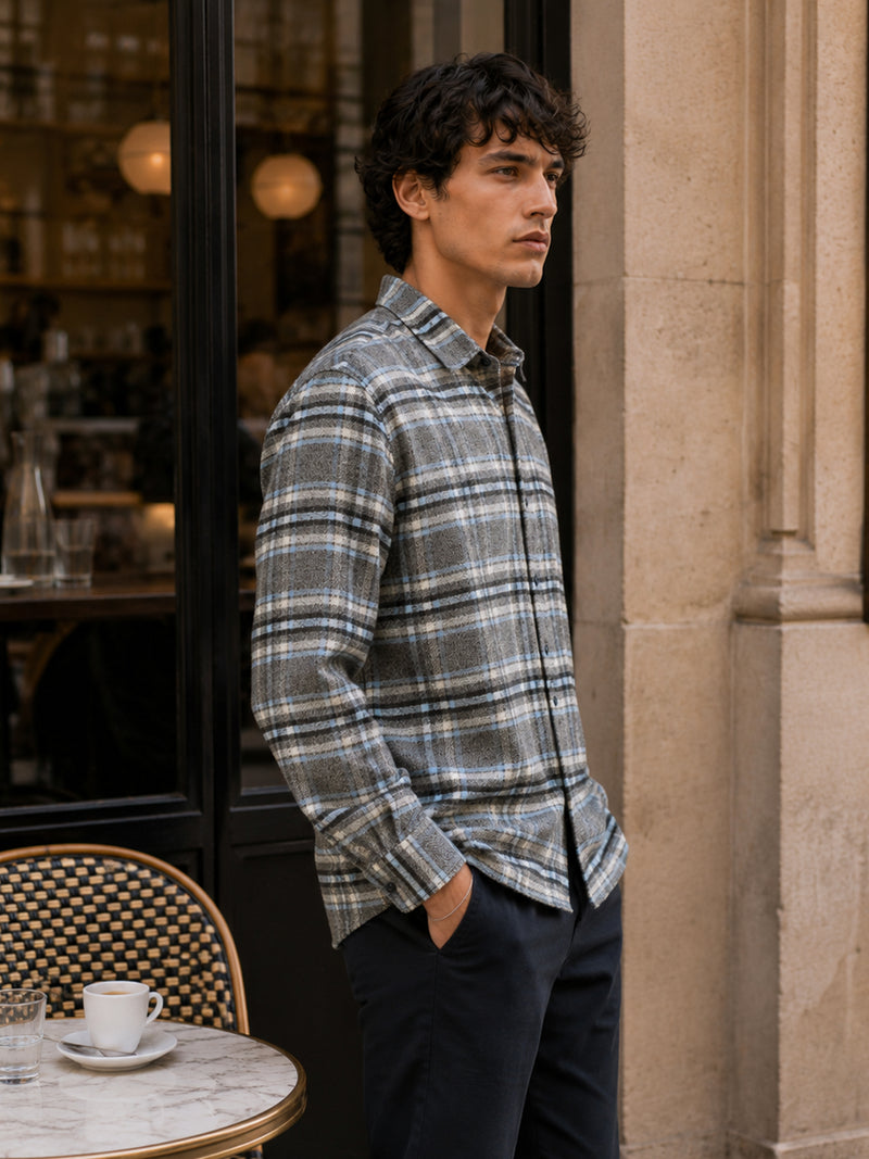 CAHOOT Men's Charcoal Checked Shirt - view 2