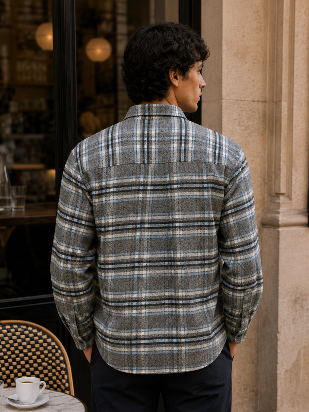 CAHOOT Men's Charcoal Checked Shirt - view 3