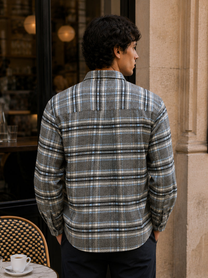 CAHOOT Men's Charcoal Checked Shirt - view 3