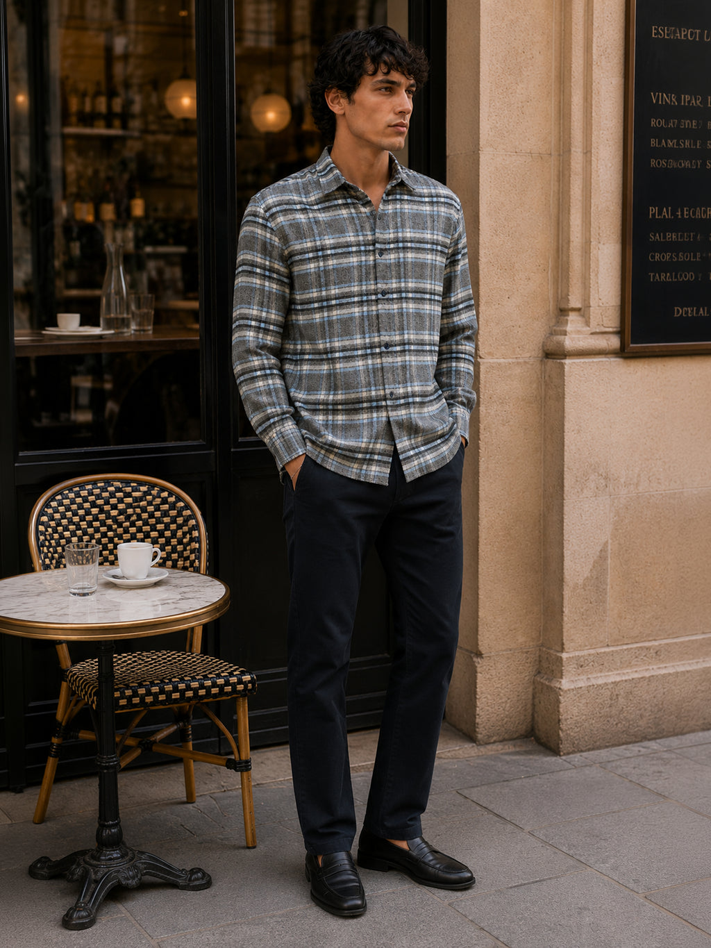 CAHOOT Men's Charcoal Checked Shirt - view 4