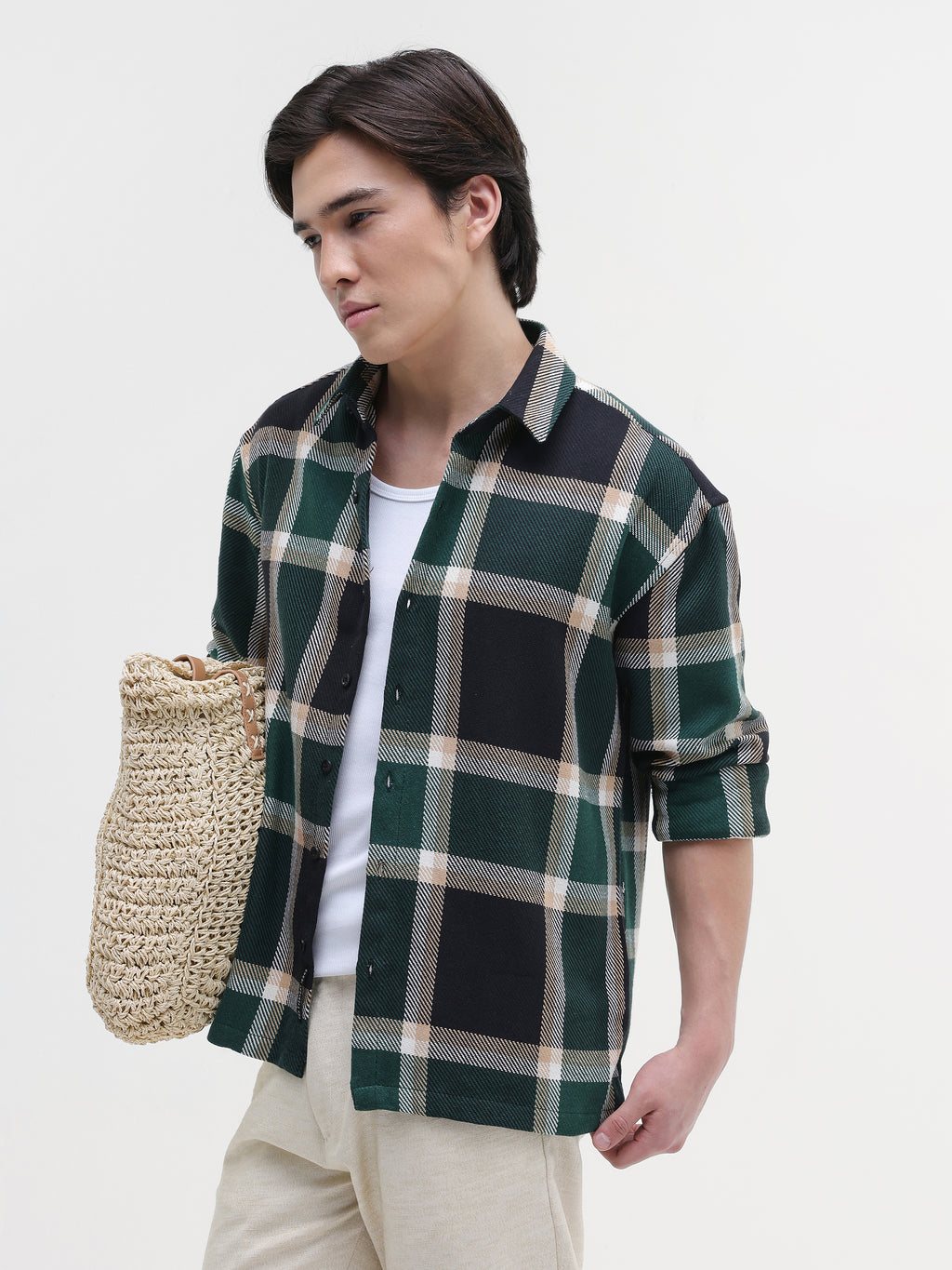 Yarn Dyed checks Relaxed Fit Shirt