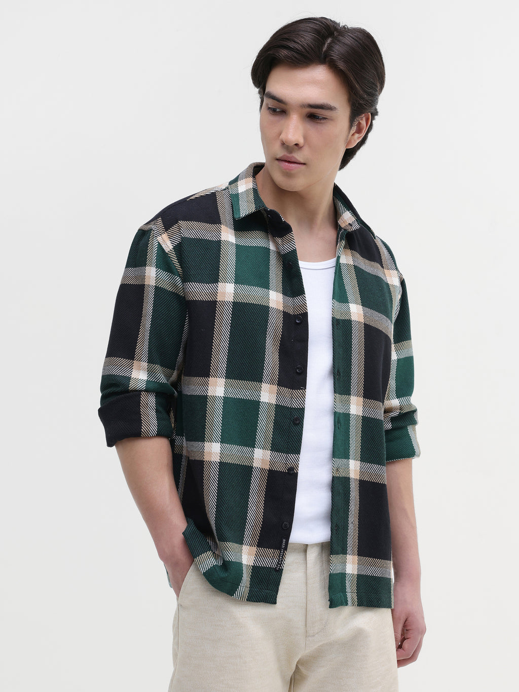 Yarn Dyed checks Relaxed Fit Shirt