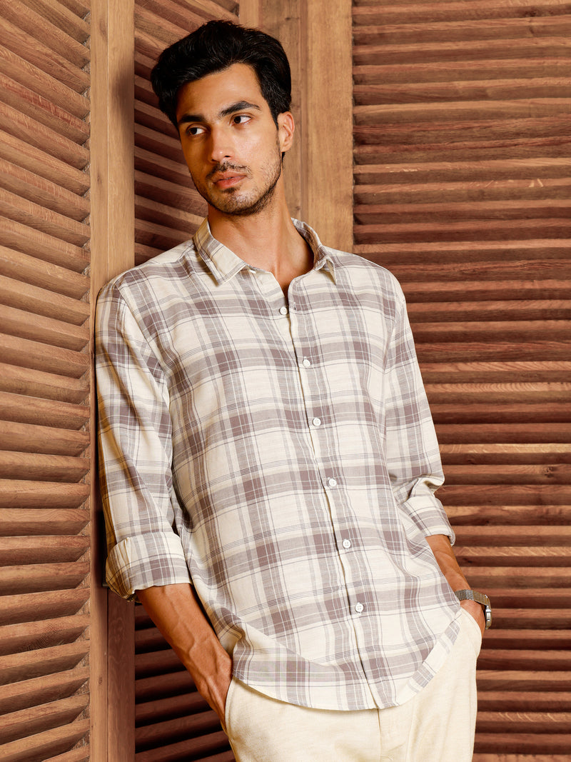 CAHOOT Men's White Checks Shirt - view 3