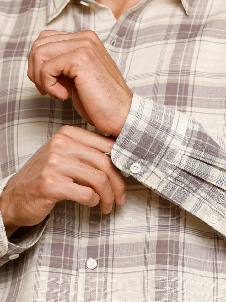 CAHOOT Men's White Checks Shirt - view 8