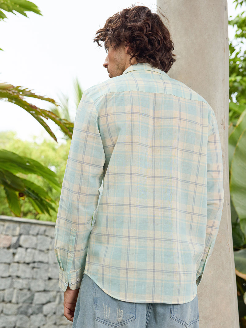CAHOOT Men's Blue Checks Shirt - view 4