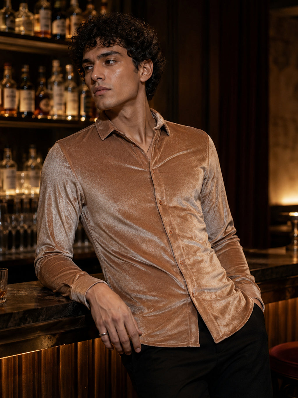 CAHOOT Men's Brown Solid Shirt - view 1