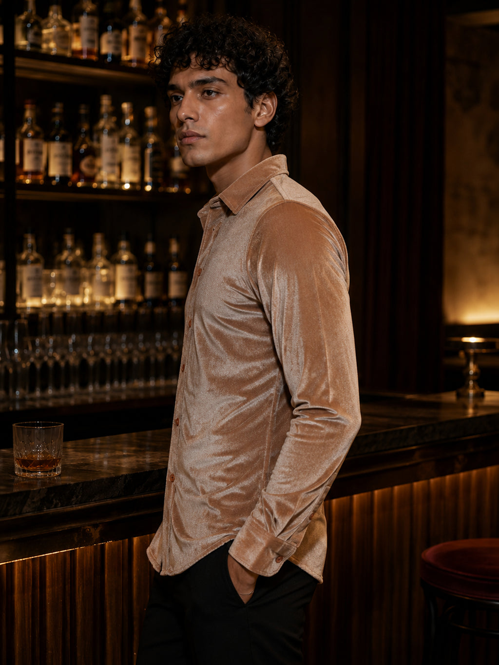 CAHOOT Men's Brown Solid Shirt - view 2