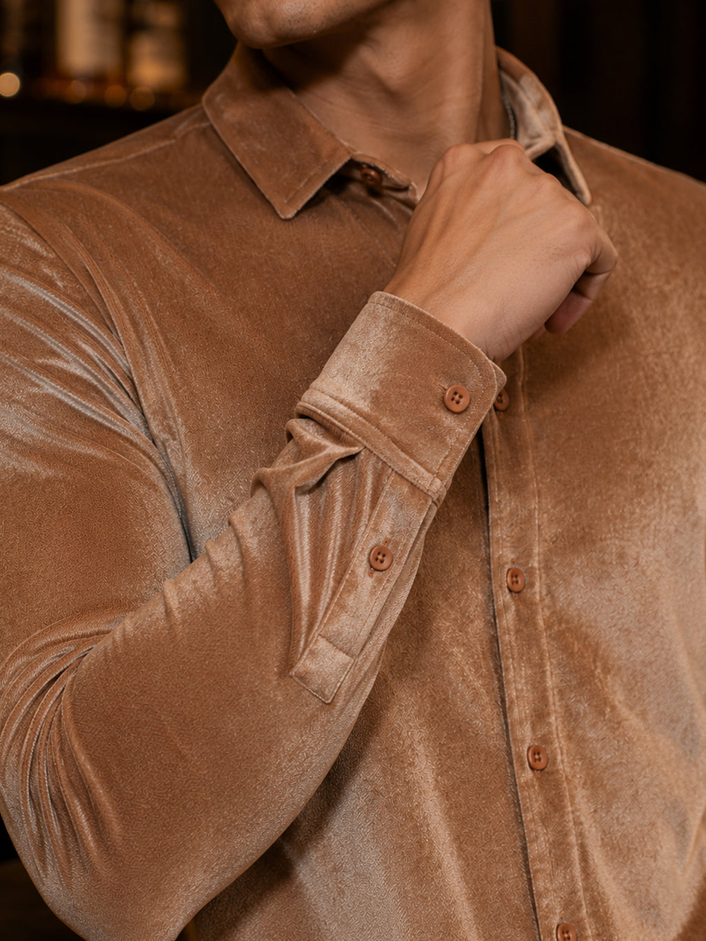 CAHOOT Men's Brown Solid Shirt - view 6