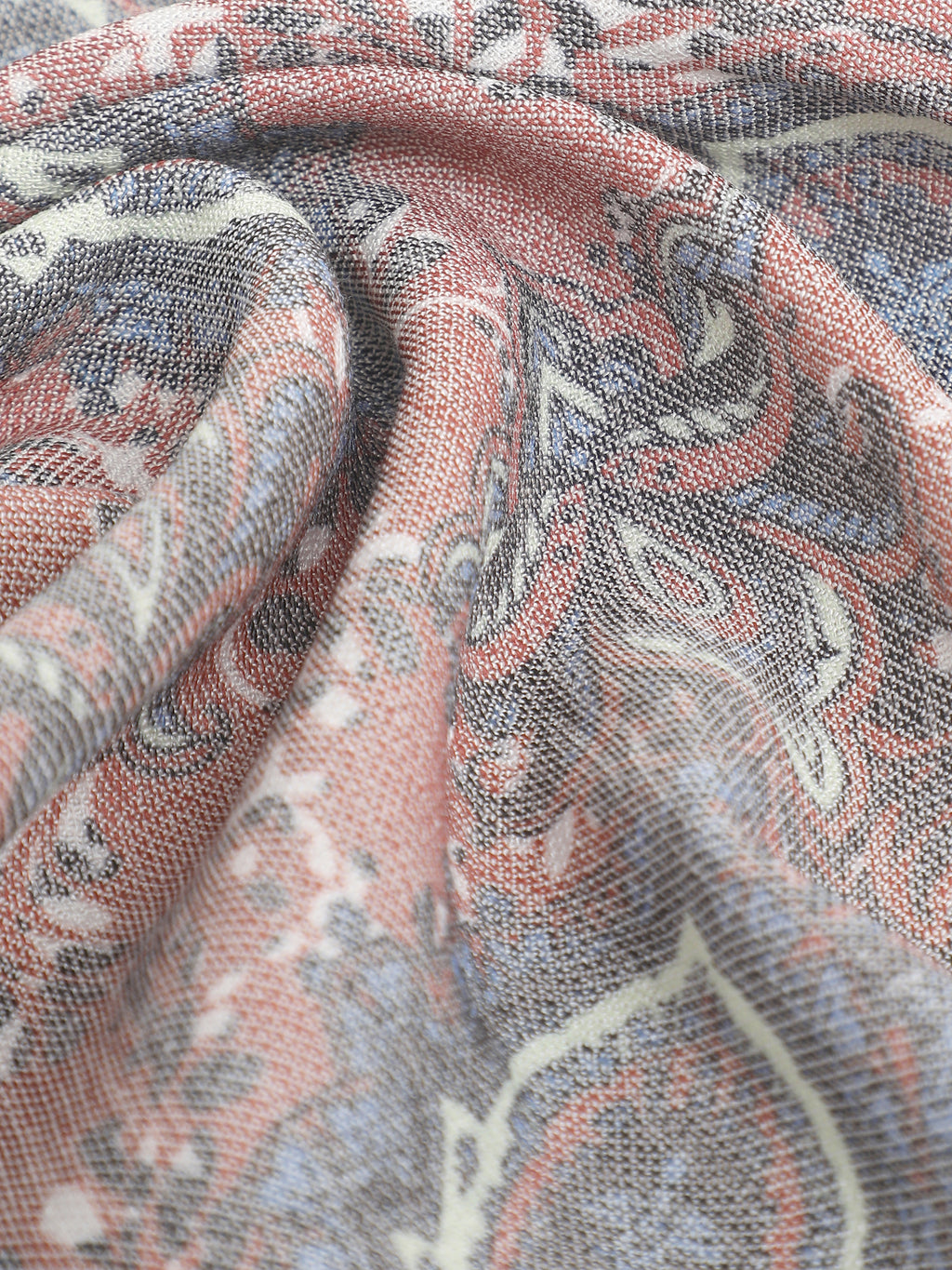 CAHOOT Men's Grey & Pink Paisley Printed Regular Fit Shirt - view 7