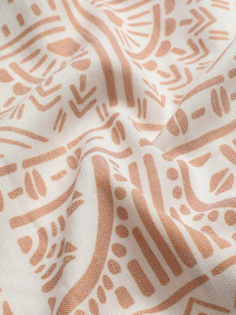 CAHOOT Men's Camel Brown Printed Shirt - view 7