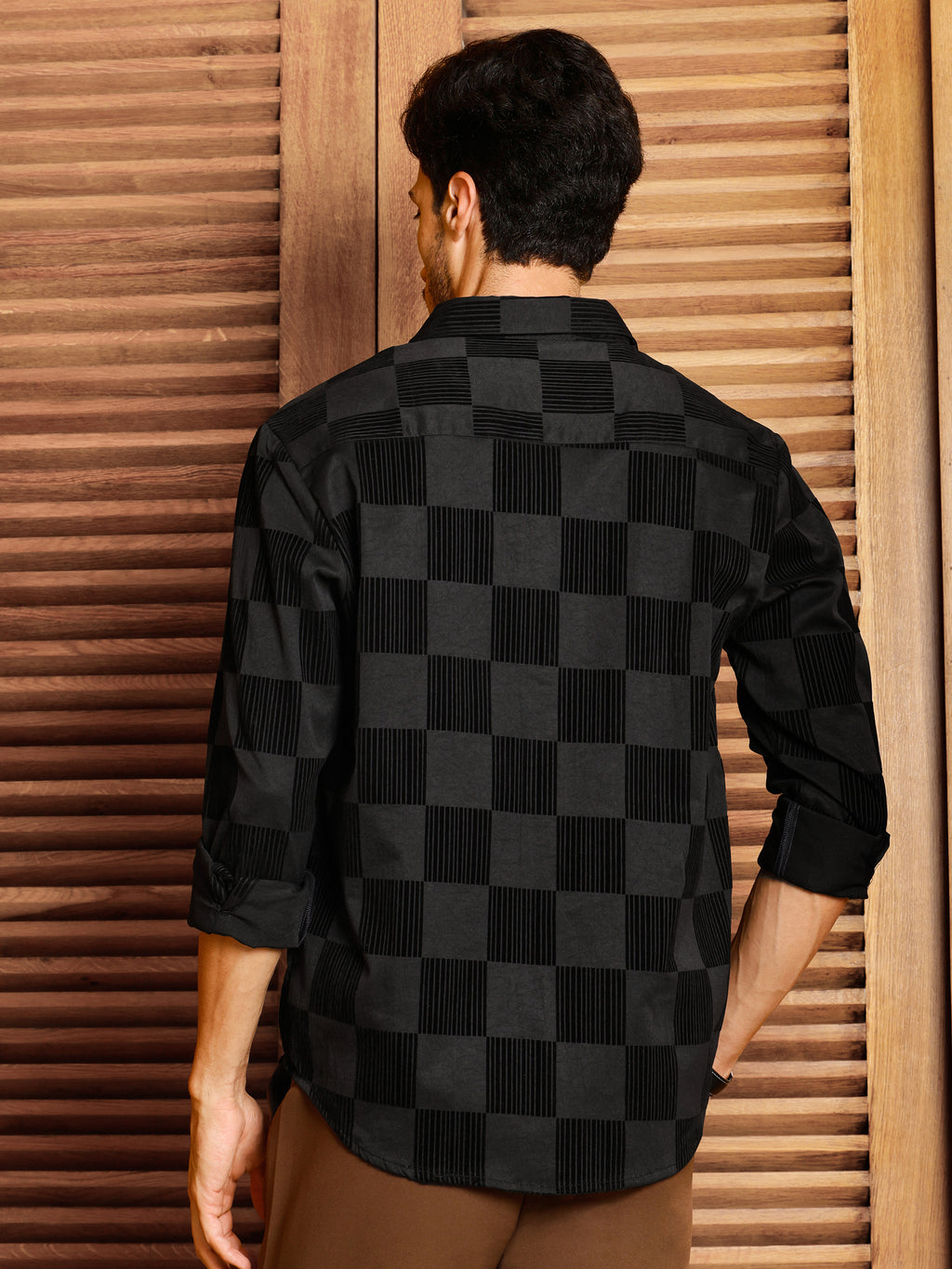 CAHOOT Men's Black Checks Shirt - view 4