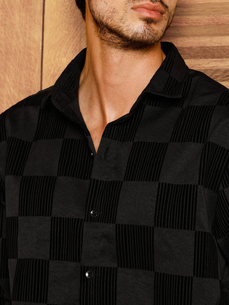 CAHOOT Men's Black Checks Shirt - view 8