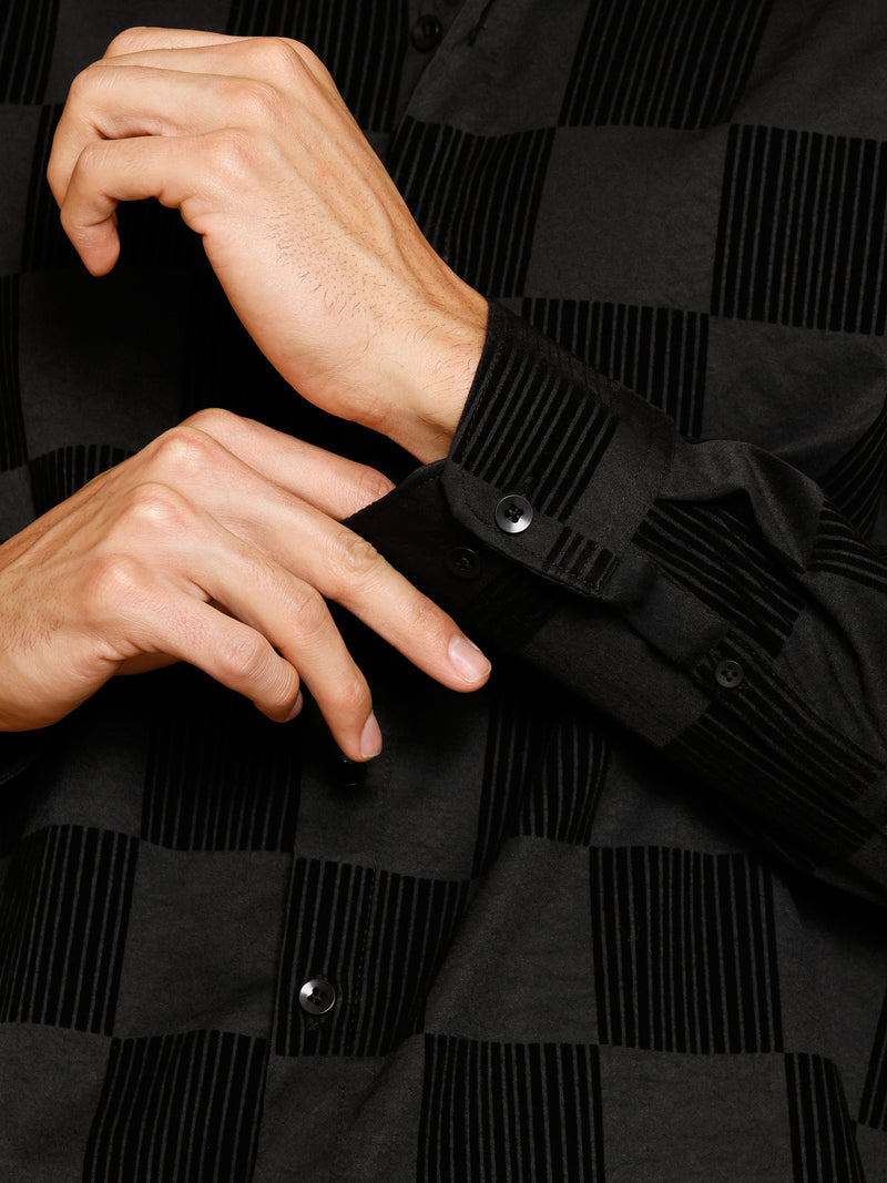 CAHOOT Men's Black Checks Shirt - view 9