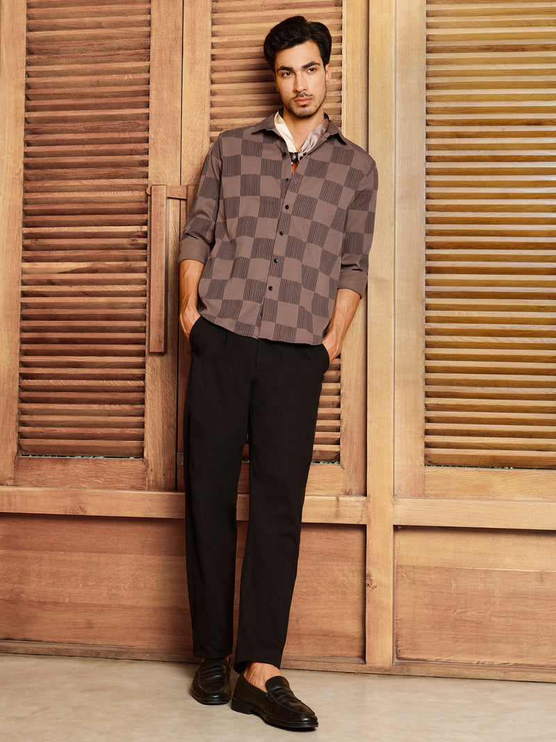 CAHOOT Men's Brown Checks Shirt - view 5