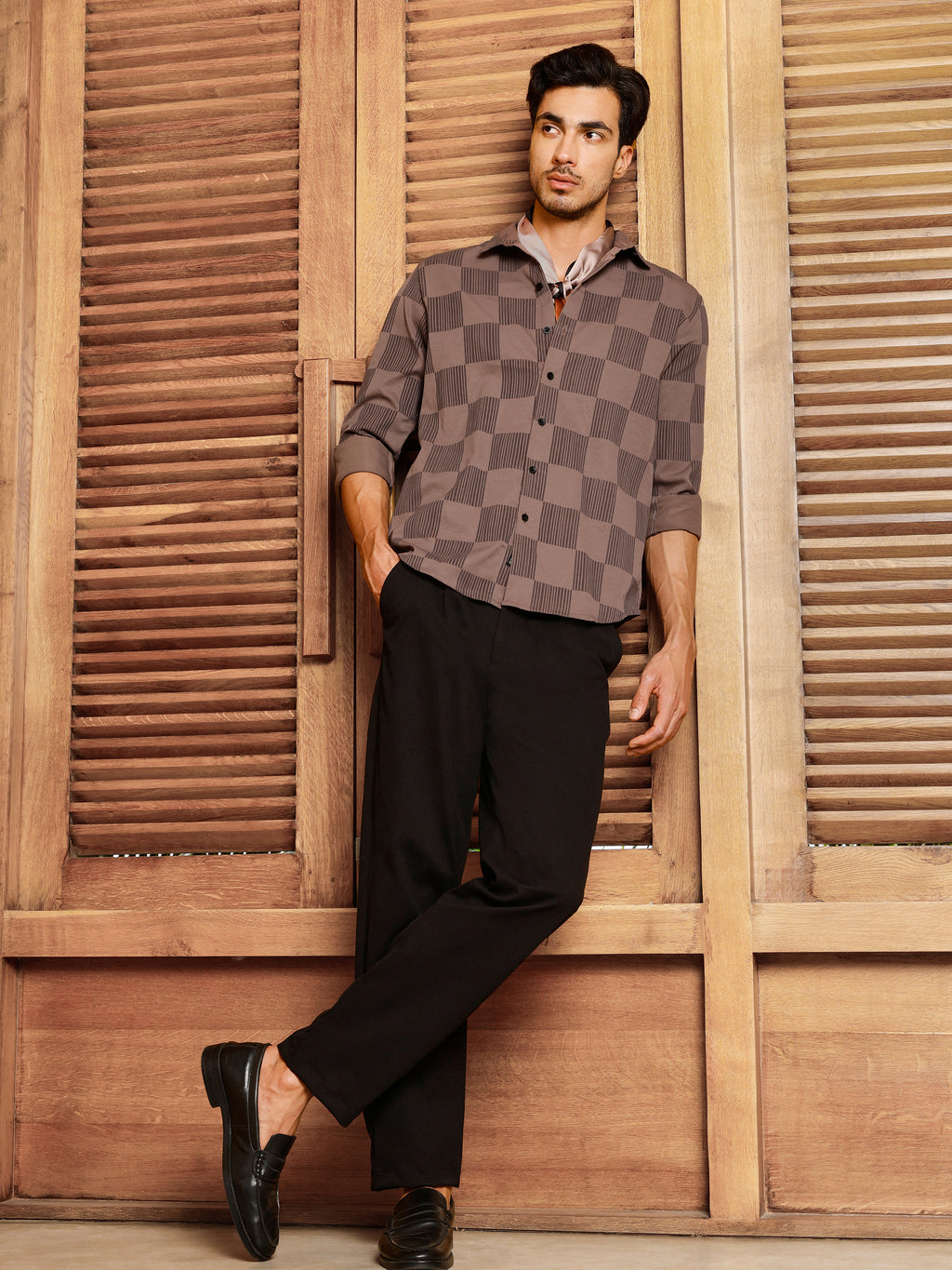CAHOOT Men's Brown Checks Shirt - view 6