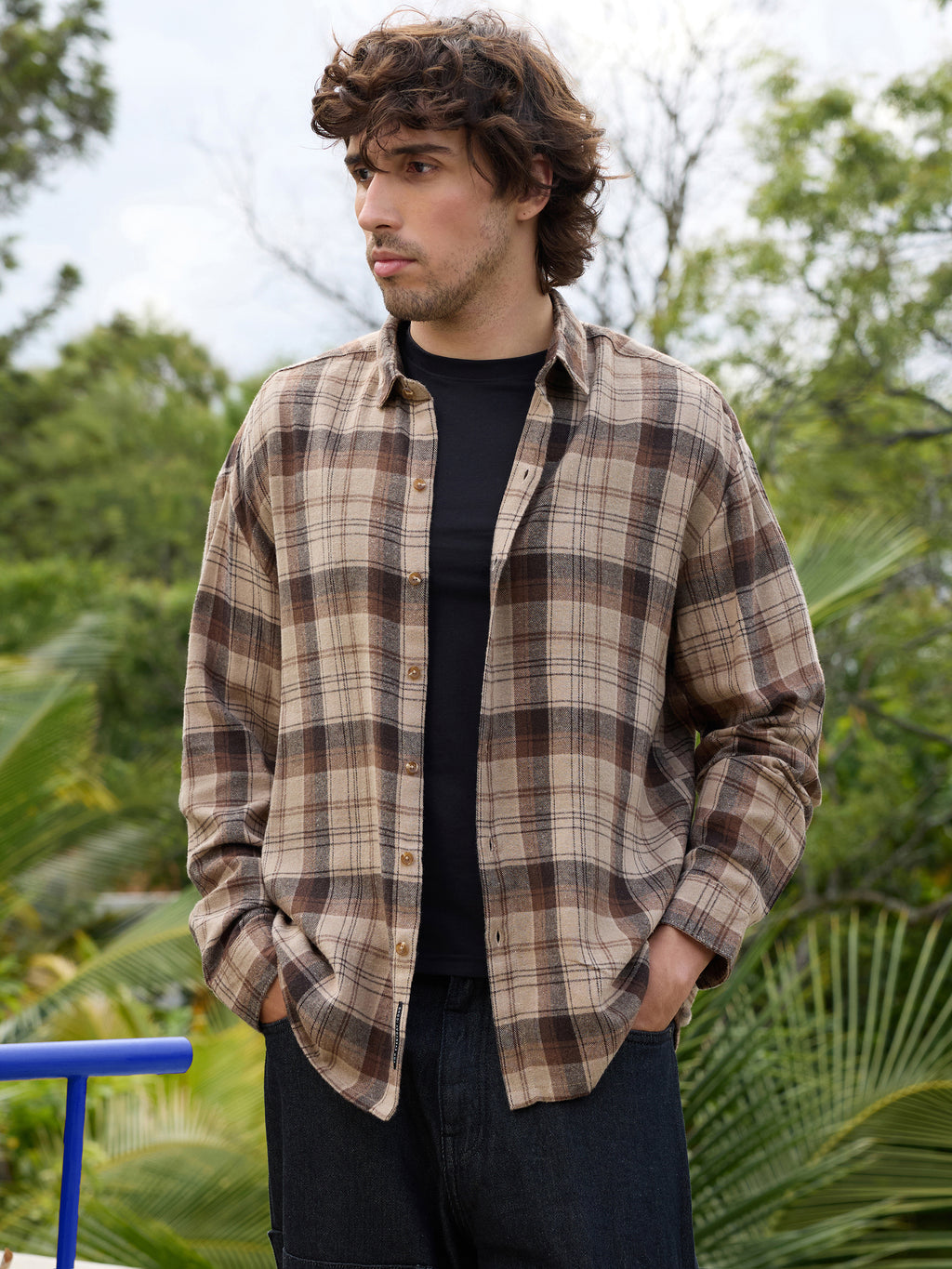 CAHOOT Men's Brown Checks Shirt - view 1