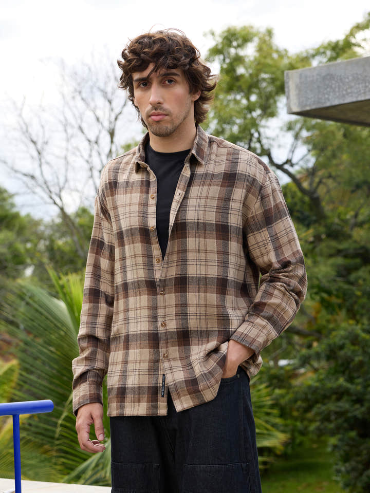 CAHOOT Men's Brown Checks Shirt - view 2