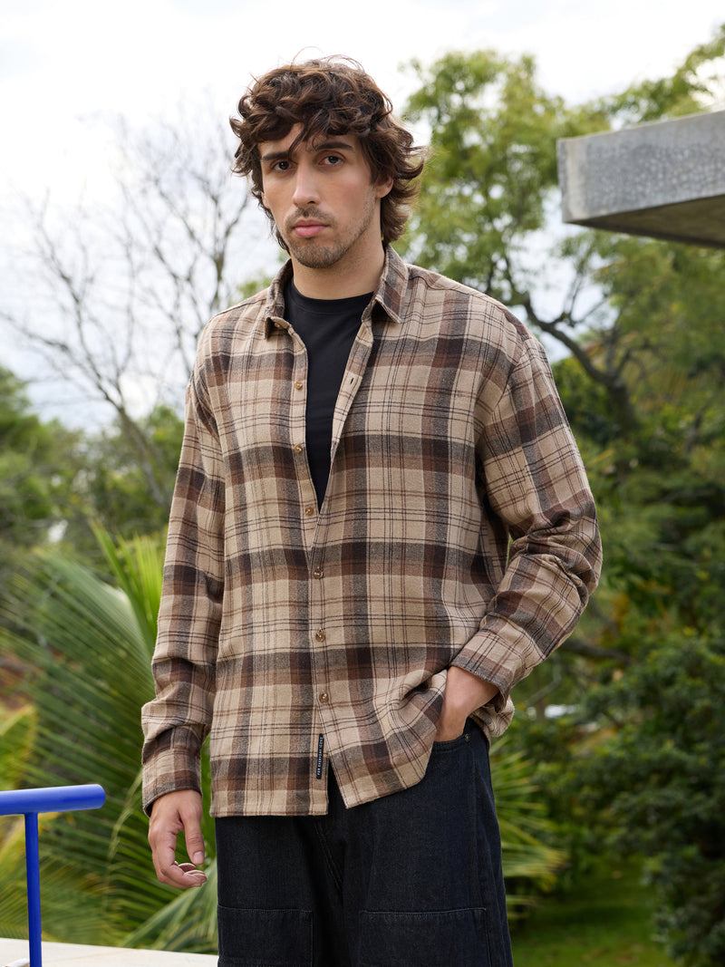 CAHOOT Men's Brown Checks Shirt - view 2