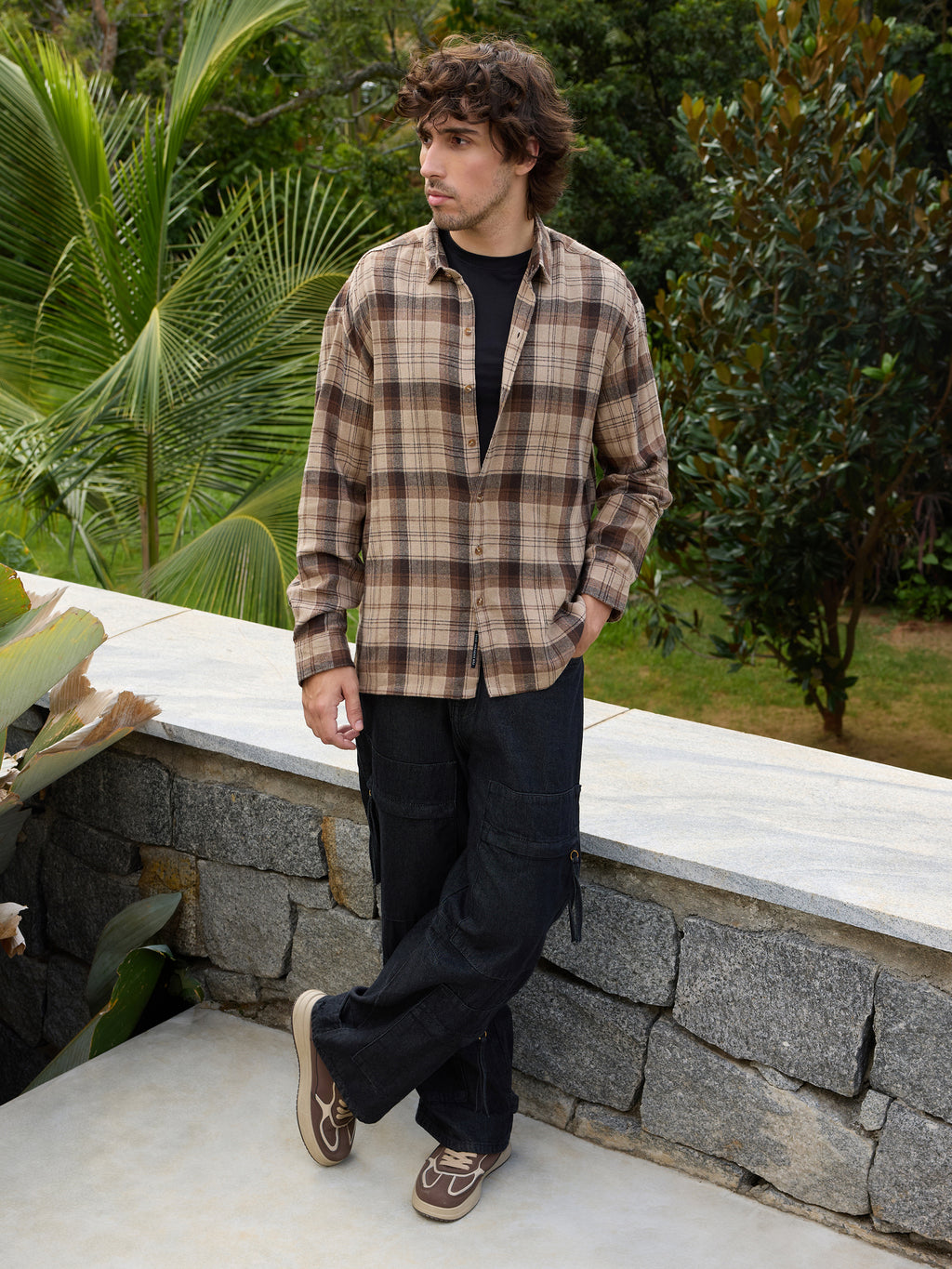 CAHOOT Men's Brown Checks Shirt - view 5
