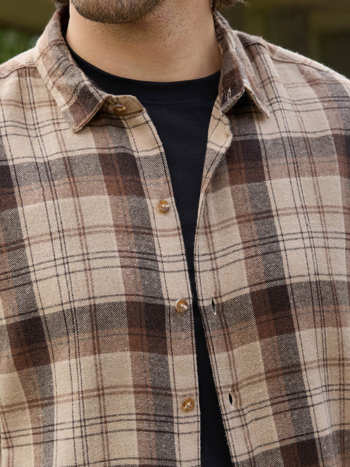 CAHOOT Men's Brown Checks Shirt - view 7