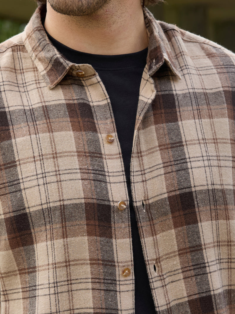 CAHOOT Men's Brown Checks Shirt - view 7