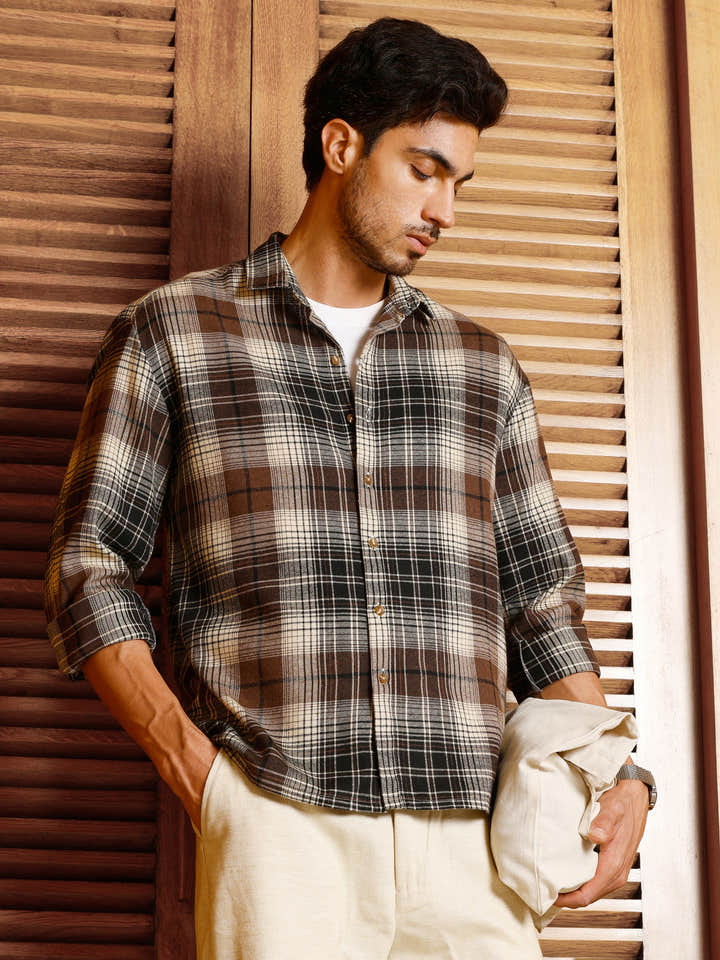 CAHOOT Men's Multicolour Checks Shirt - view 1