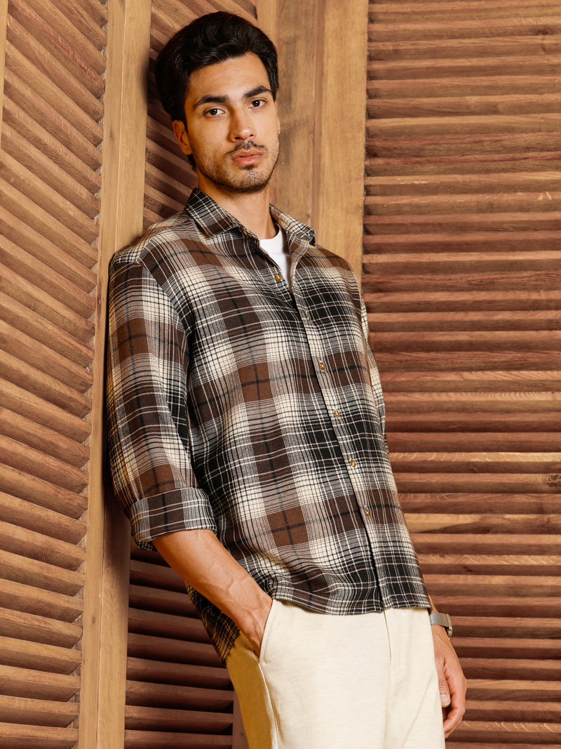 CAHOOT Men's Multicolour Checks Shirt - view 3