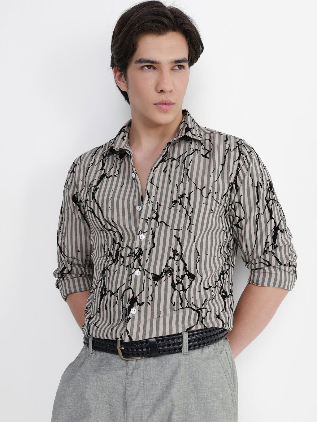 Rubber Print Slim Fit Shirt