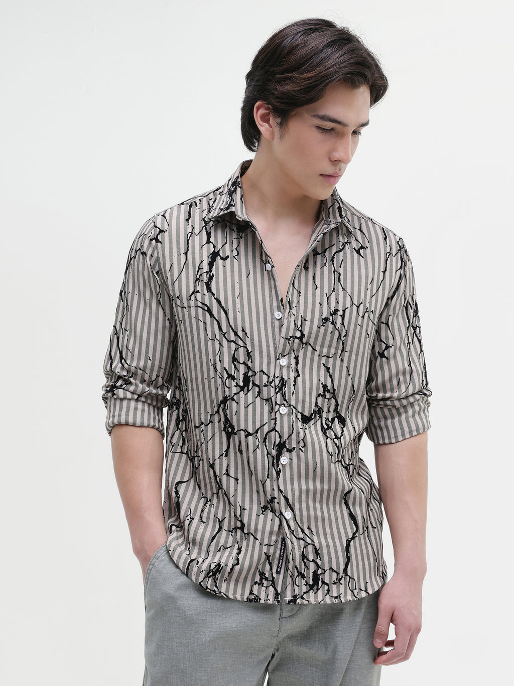 Rubber Print Slim Fit Shirt
