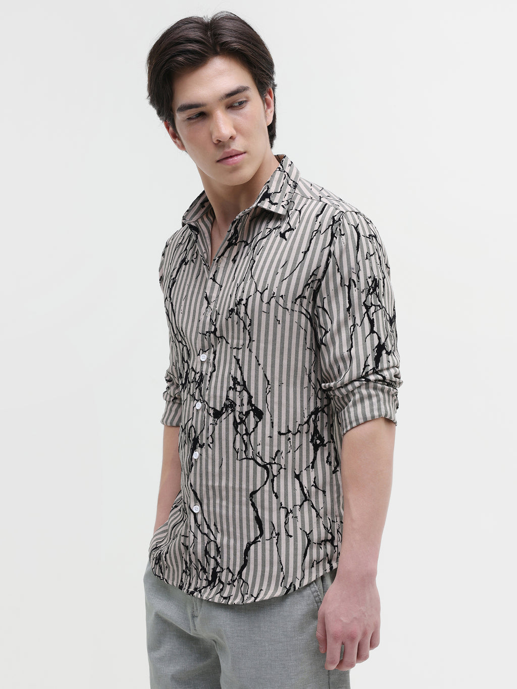 Rubber Print Slim Fit Shirt