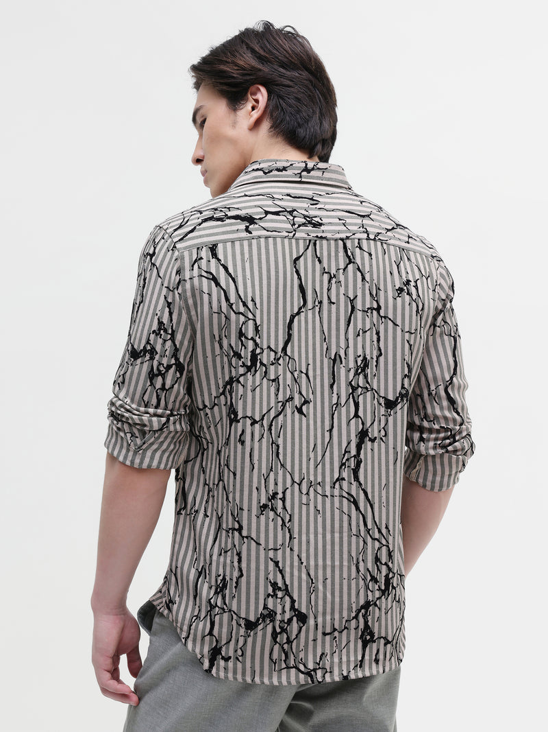 Rubber Print Slim Fit Shirt