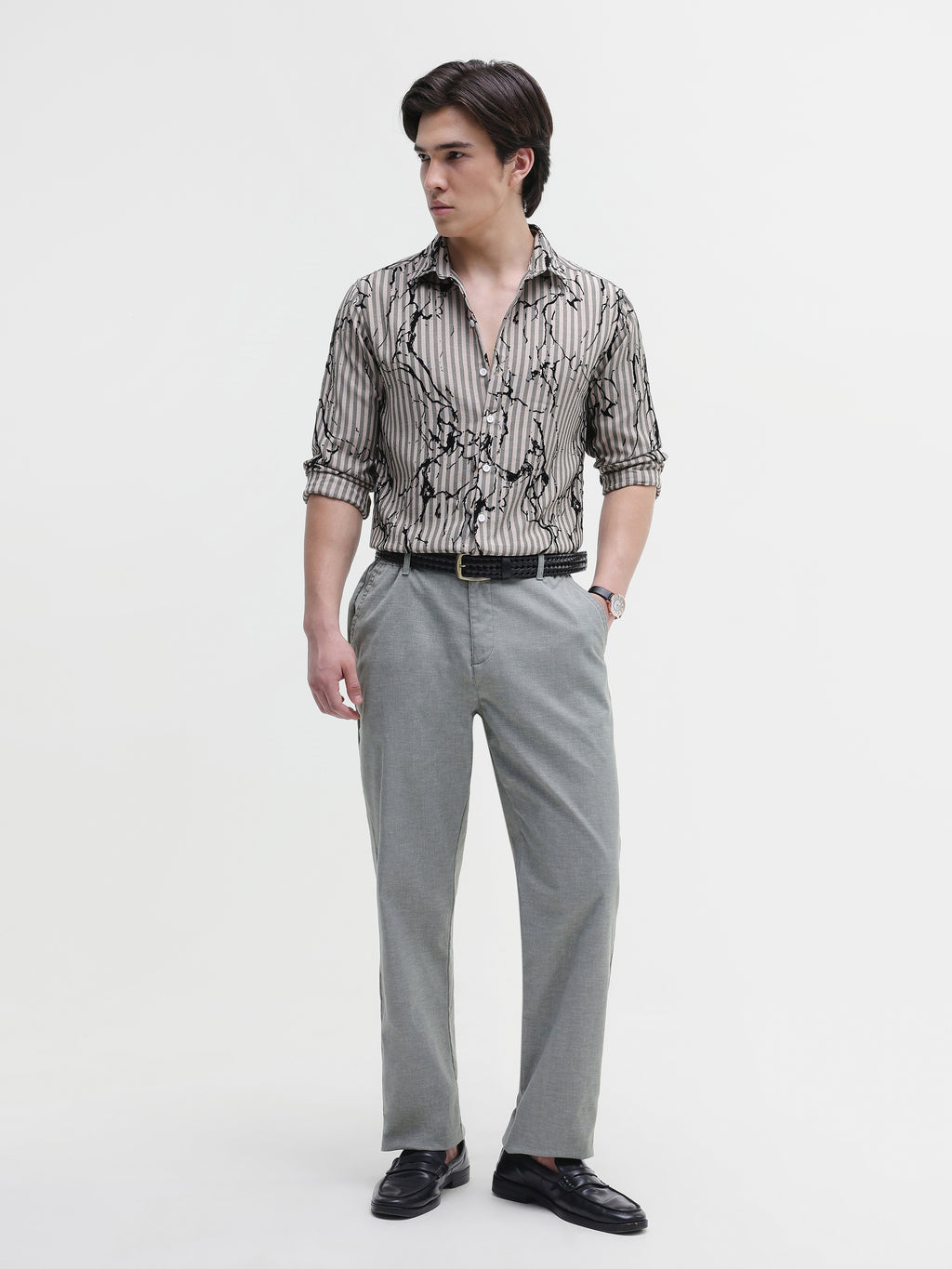 Rubber Print Slim Fit Shirt