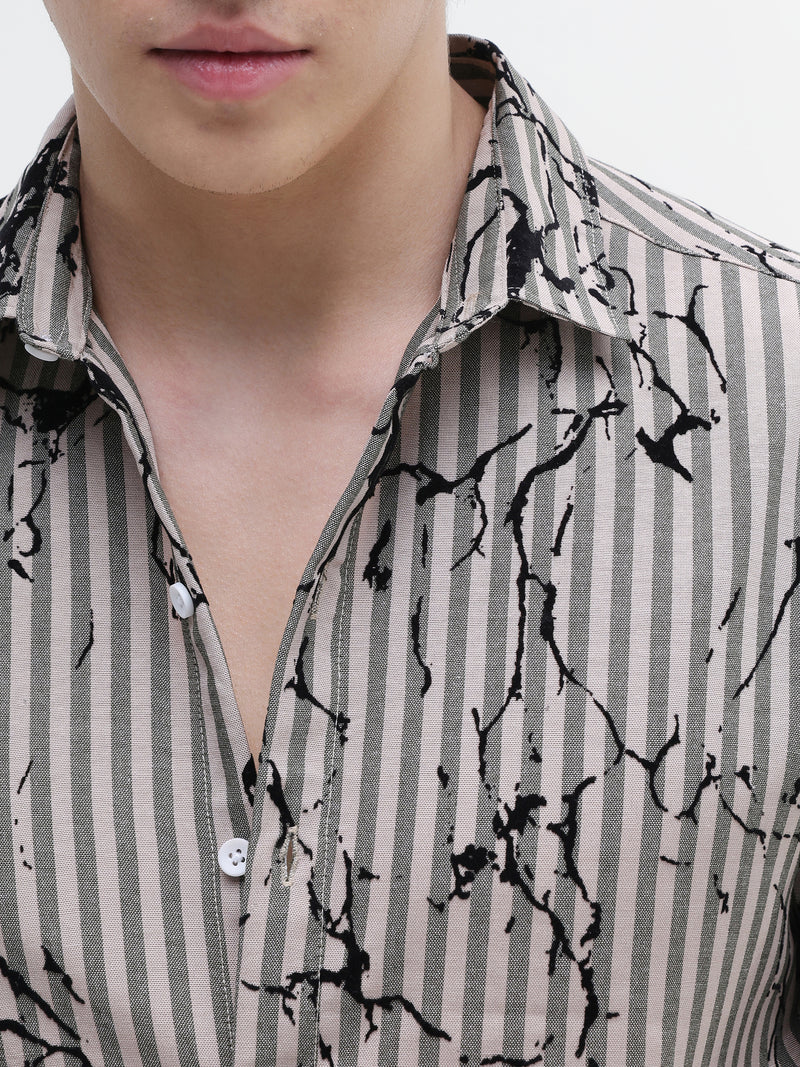 Rubber Print Slim Fit Shirt