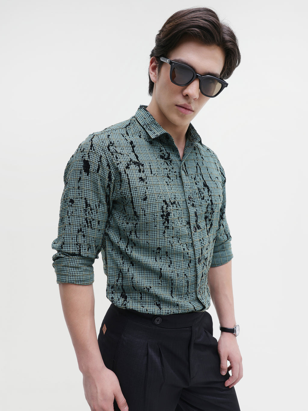 Rubber Print Regular Fit Shirt