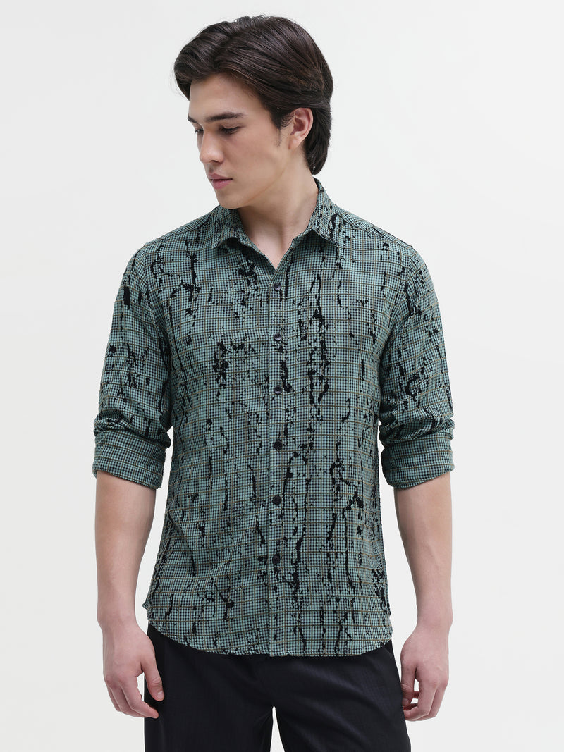 Rubber Print Regular Fit Shirt