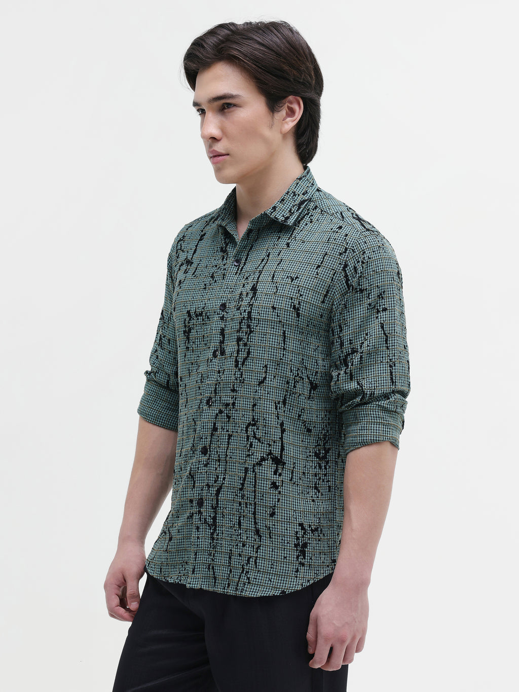Rubber Print Regular Fit Shirt