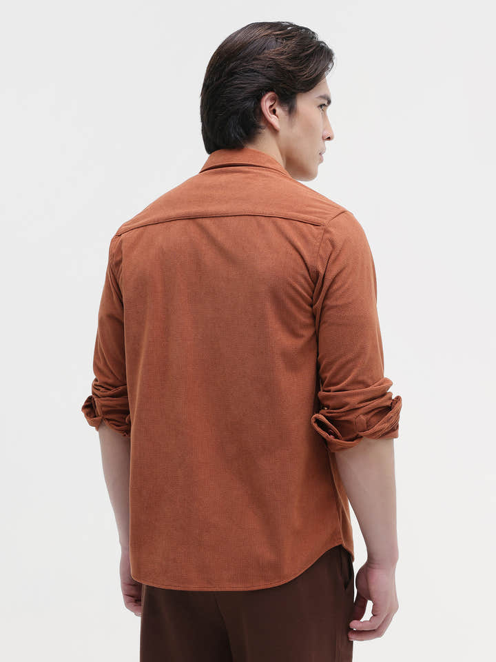 Solid dobby Cotton regular fit Shirt