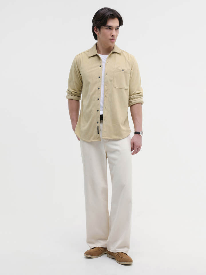 Patch Pocket Corduroy Regular Fit Shirt