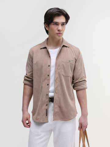 Patch Pocket Corduroy Regular Fit Shirt