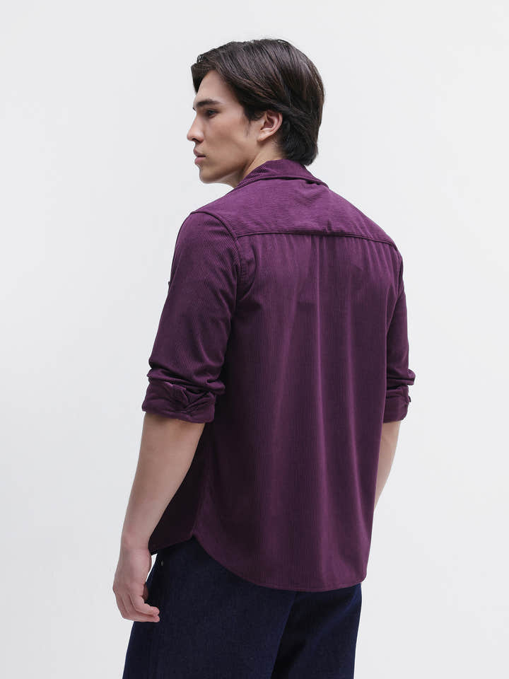 Patch Pocket Corduroy Regular Fit Shirt
