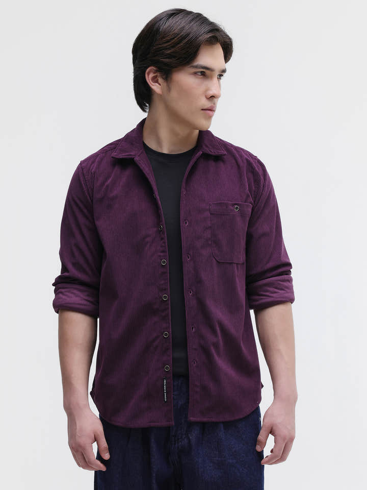 Patch Pocket Corduroy Regular Fit Shirt