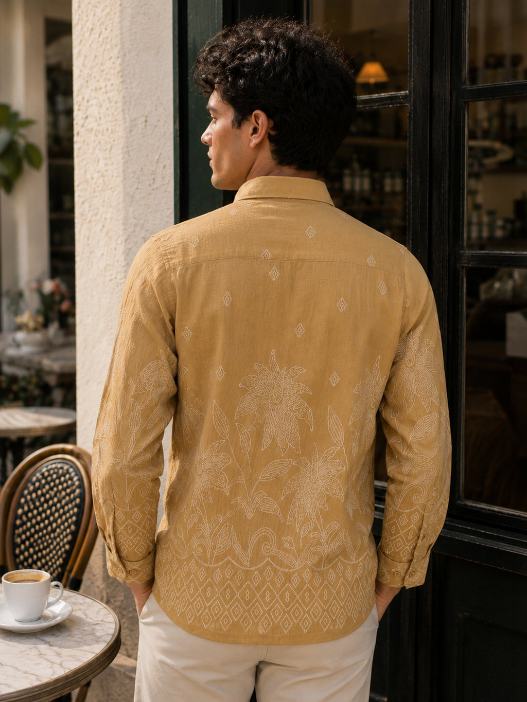 CAHOOT Men's Camel Brown Printed Shirt - view 3