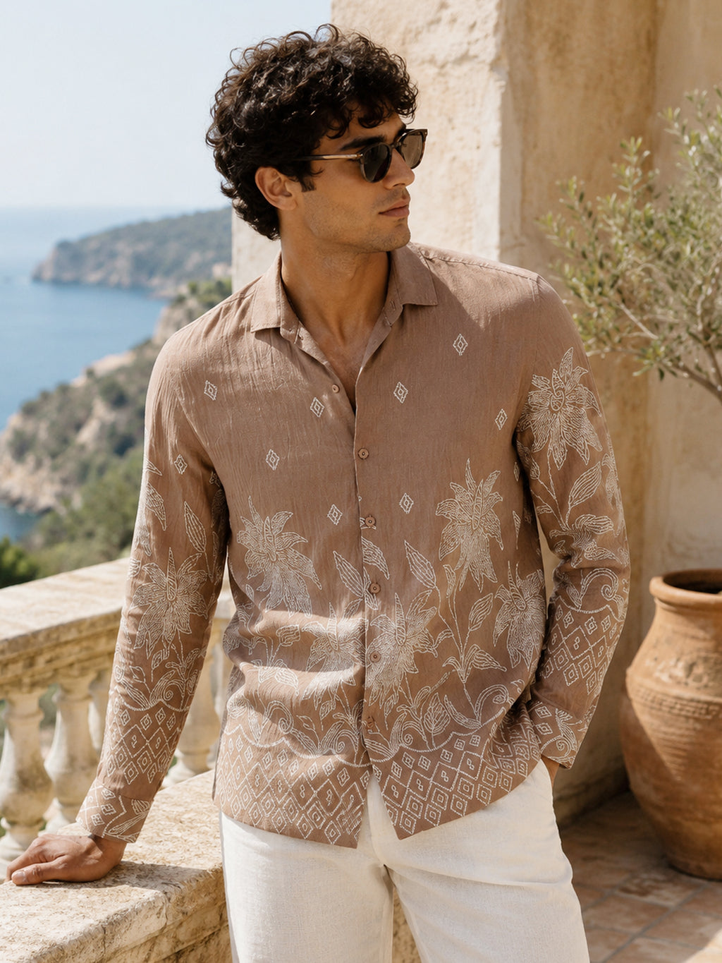 Self Design Regular Fit Shirt