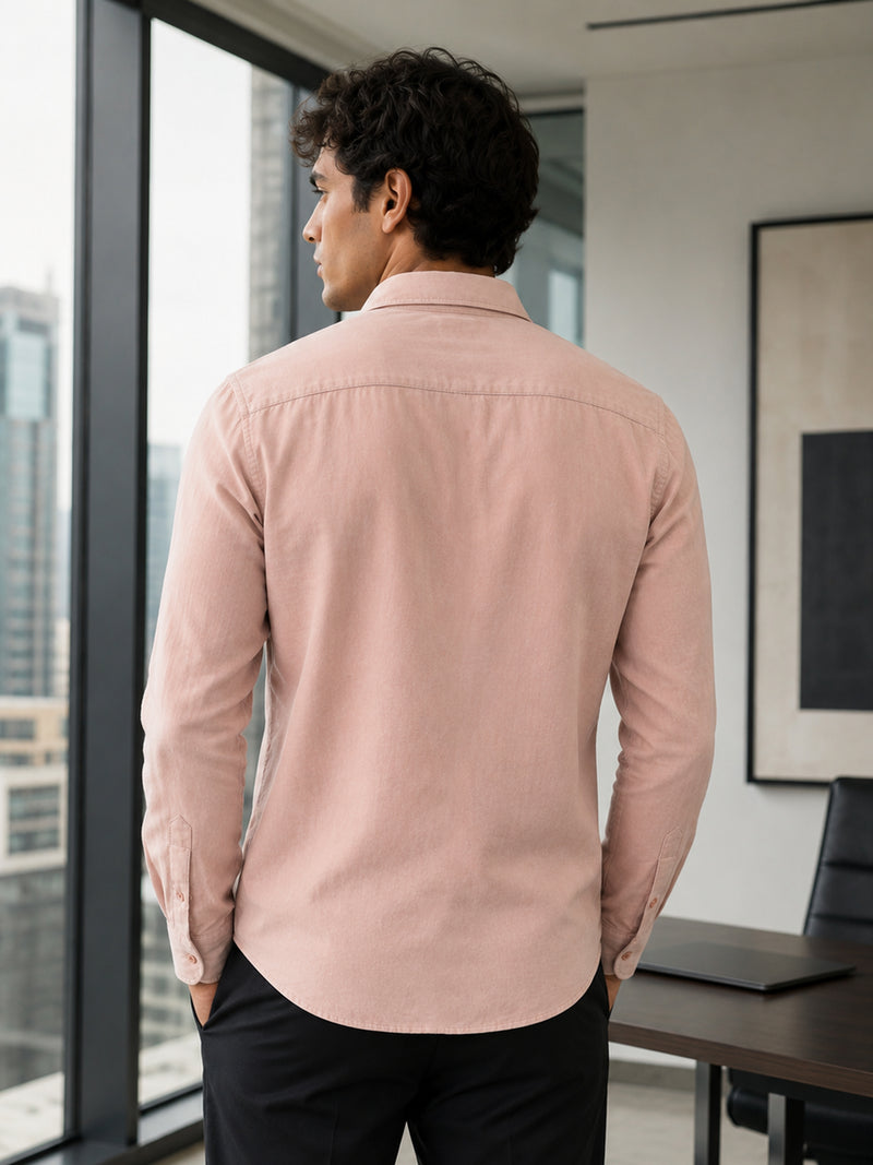 CAHOOT Men's Pink Solid Shirt - view 3