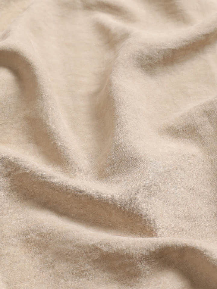 Beige Suede finish regular fit shirt
