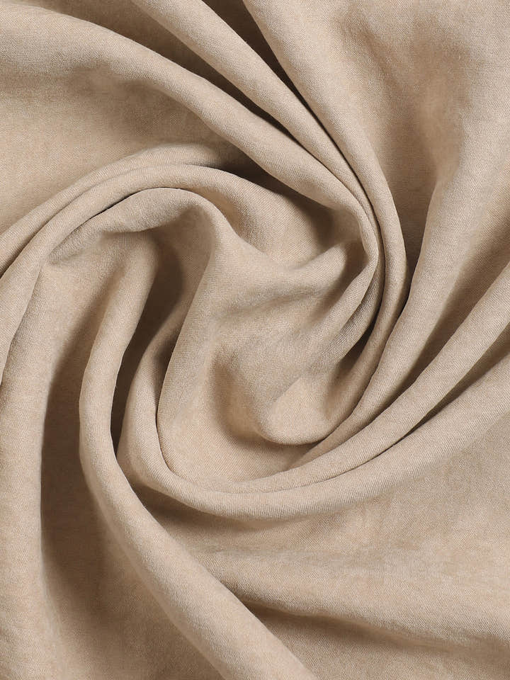 Beige Suede finish regular fit shirt