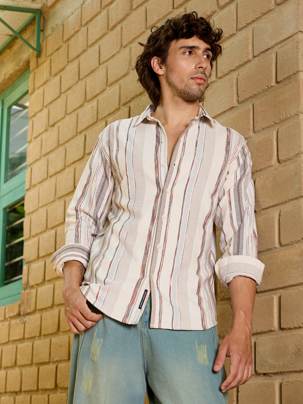 CAHOOT Men's Multicolour Striped Shirt - view 2