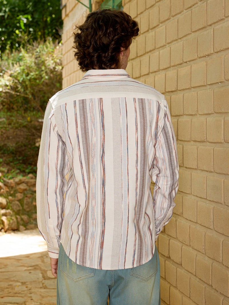 CAHOOT Men's Multicolour Striped Shirt - view 4