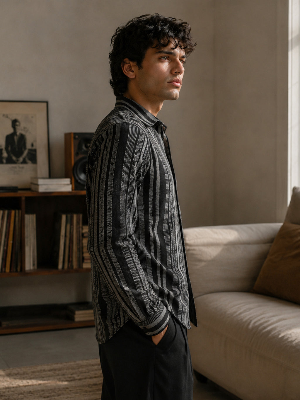 CAHOOT Men's Black Striped Shirt - view 2
